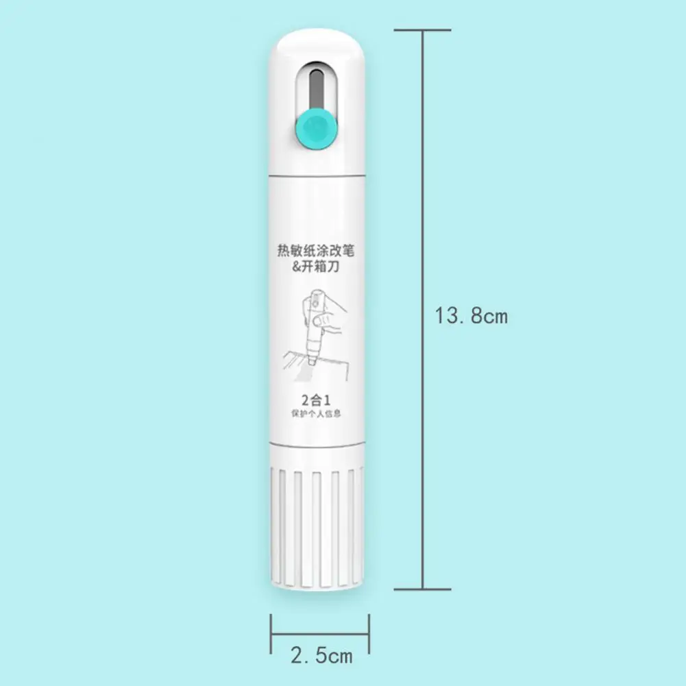 Correction Pen 3 Seconds To Erase Box Cutter Function Thermal Paper Applicable Privacy Protection Correction Liquid Home Supply