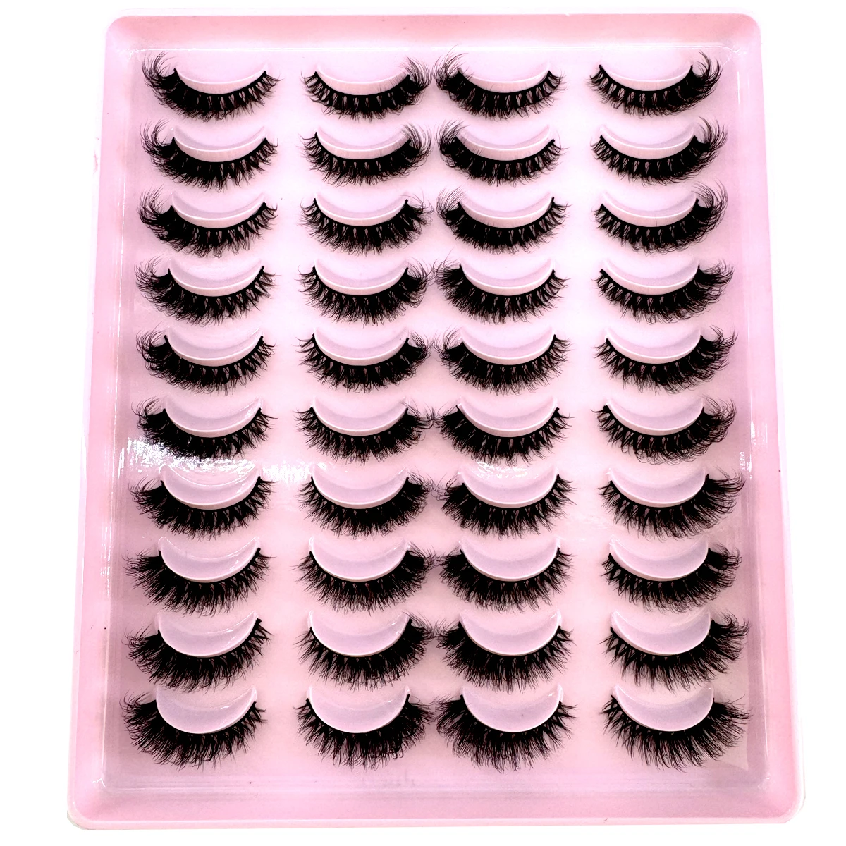 Natural 3D Mink Lashes 20Pairs Eyelashes Dramatic False Eyelashes Faux Cils Makeup Wholesale Fake Eyelash Extension maquiagem