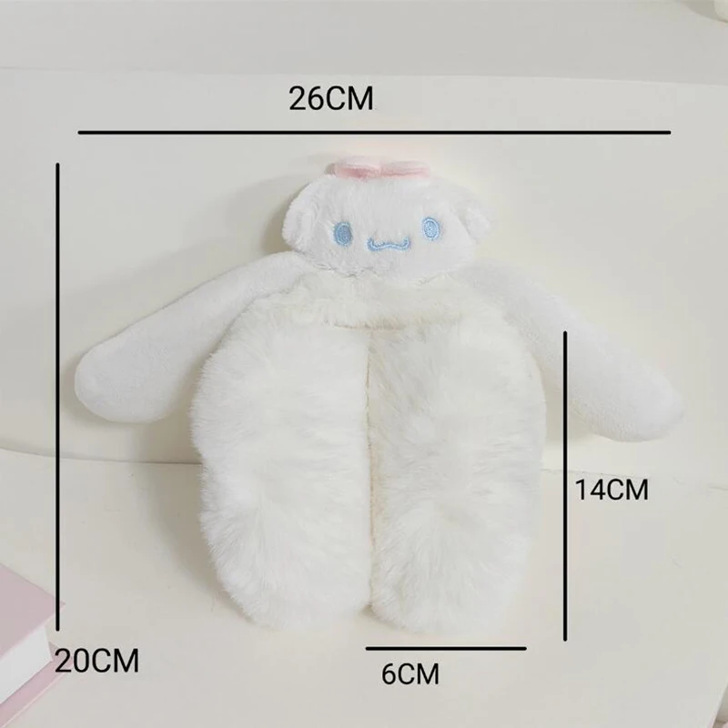 1 шт., подарок для девочек Sanrio Kuromi Cinnamoroll, детские плюшевые наушники, зимние милые мультяшные удобные теплые защитные игрушки для ушей