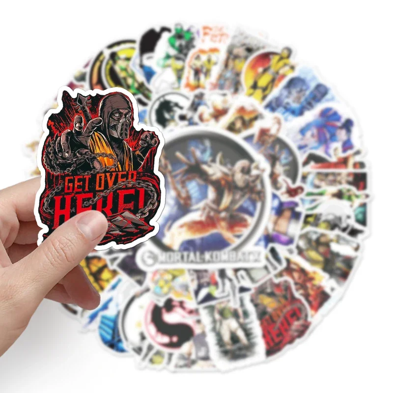 50/30/10PCS Liu Kang Raiden Scorpion Popular Game Surrounding Graffiti Stickers Handbook Luggage Waterproof Decorative Stickers