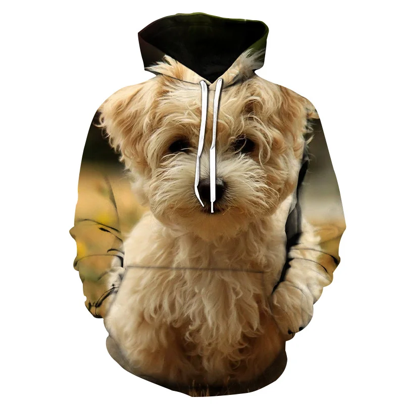 

New Arrival Animal Men Sweatshirt Printed Autumn and Winter Loose Fit 3D Dog Mens Hoodies Women Streetwear Hoody Harajuku Tops