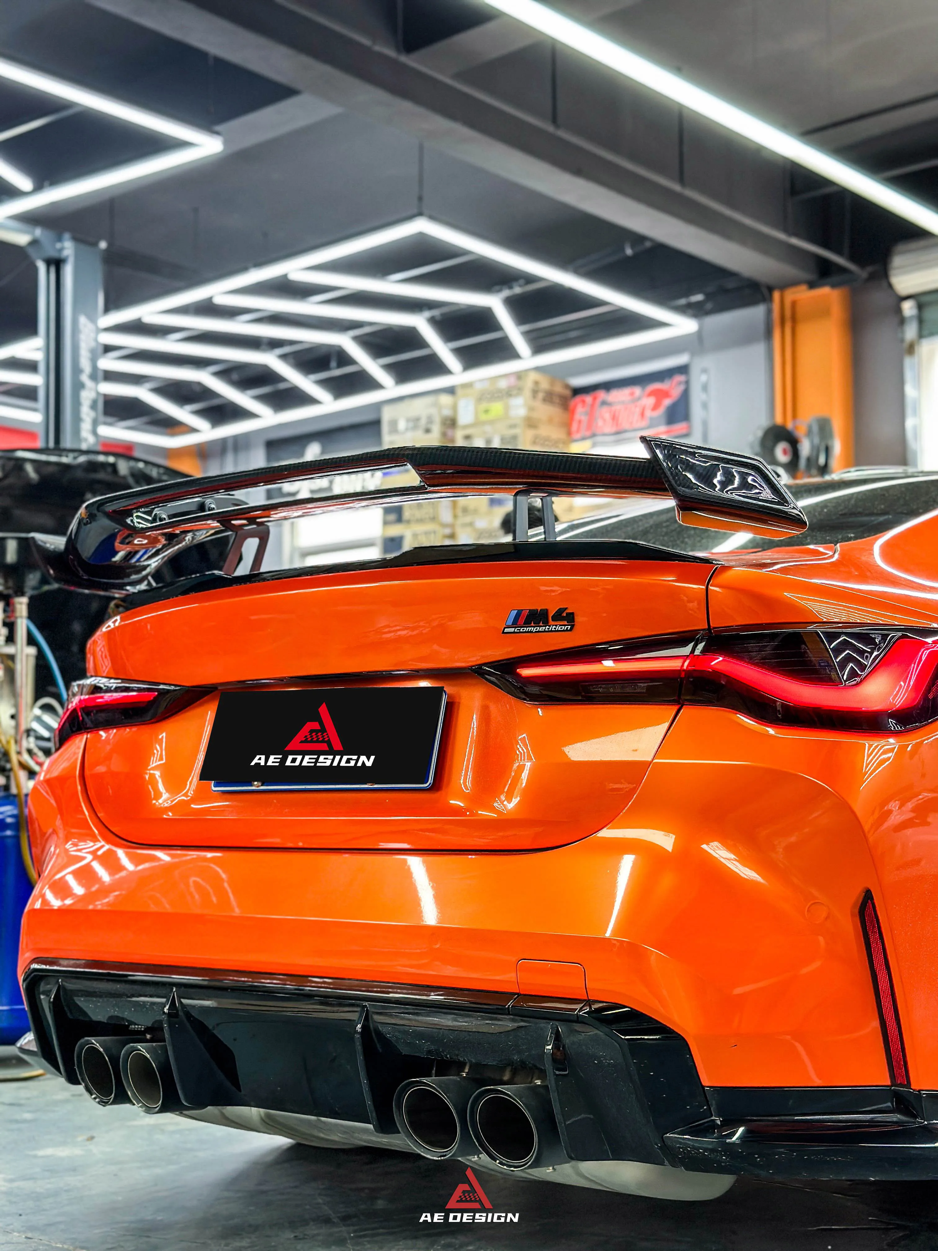 M3 M4 G80 G82 Dry Carbon Fiber Bolt-On Retrofit/Upgrade Part Body AE DESIGN Back GT Wing Trunk Rear Boot Lip Spoiler Empennage