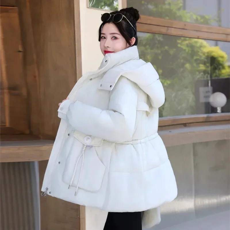 Jaqueta de parka grossa para mulheres, casaco de neve, jaqueta puffer feminina quente, casacos de estudante, roupas outwear, inverno, novo, 2022