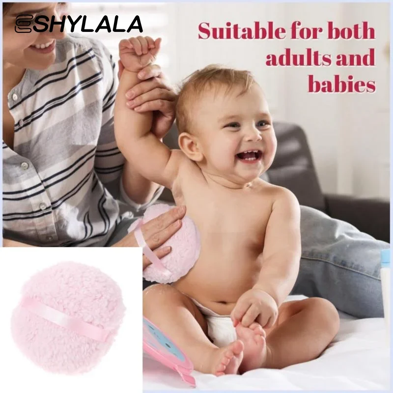 Puszysta aplikator do pudru o bardzo dużym rozmiarze, 15 cm, z długim pluszowym włosiem, łatwa do trzymania, idealna do pudru do ciała i twarzy.