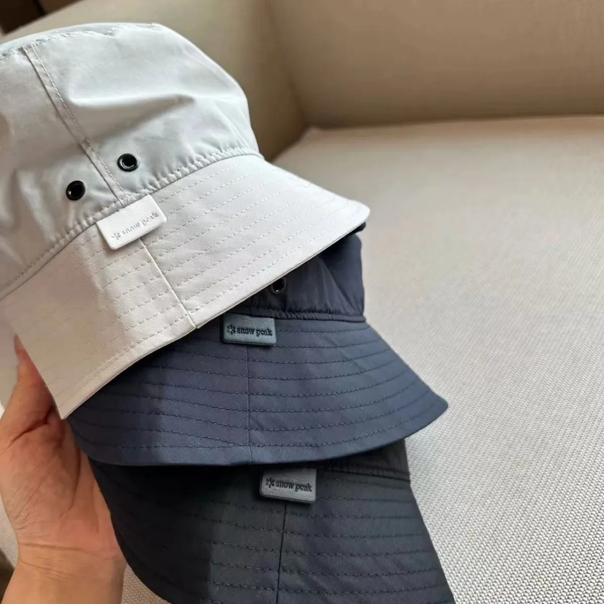 snow peak Quick Dry Bucket Hat Unisex Lightweight UV Protection Sun Hat Breathable Portable Outdoor Beach Fishing Travel