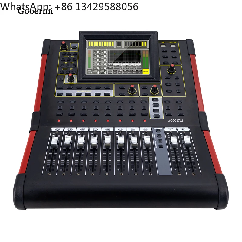 

Gooermi DM12 Professional Digital Audio Mixer 12 Channel Audio Mixer Sound Mixing Console 48V Phantom Power&Mute but