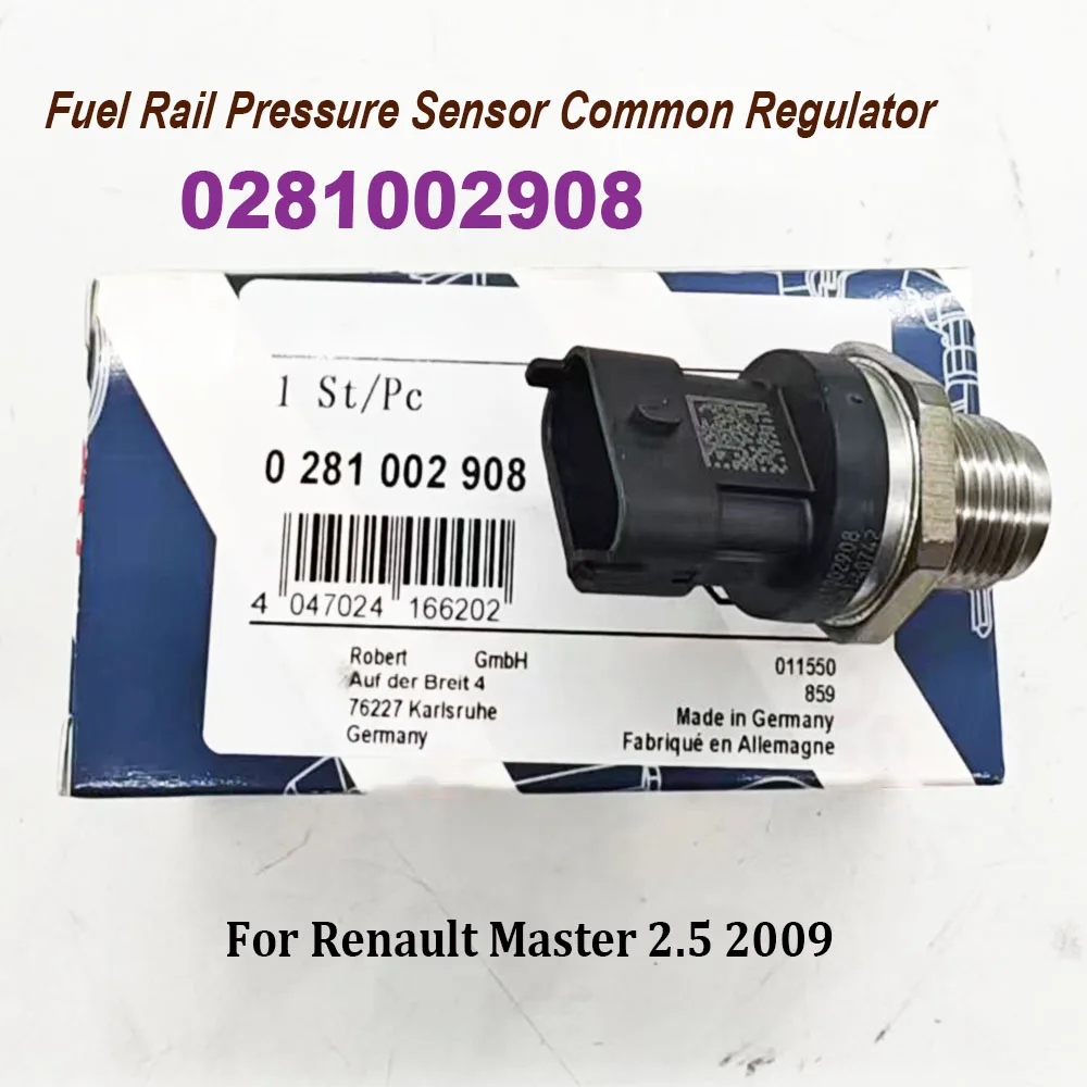 0281002908 For KIA Sorento I Hyundai 2.5 CRDi Mitsubishi 314004A010 0281002568 Brand New High Quality Fuel Rail Pressure Sensor