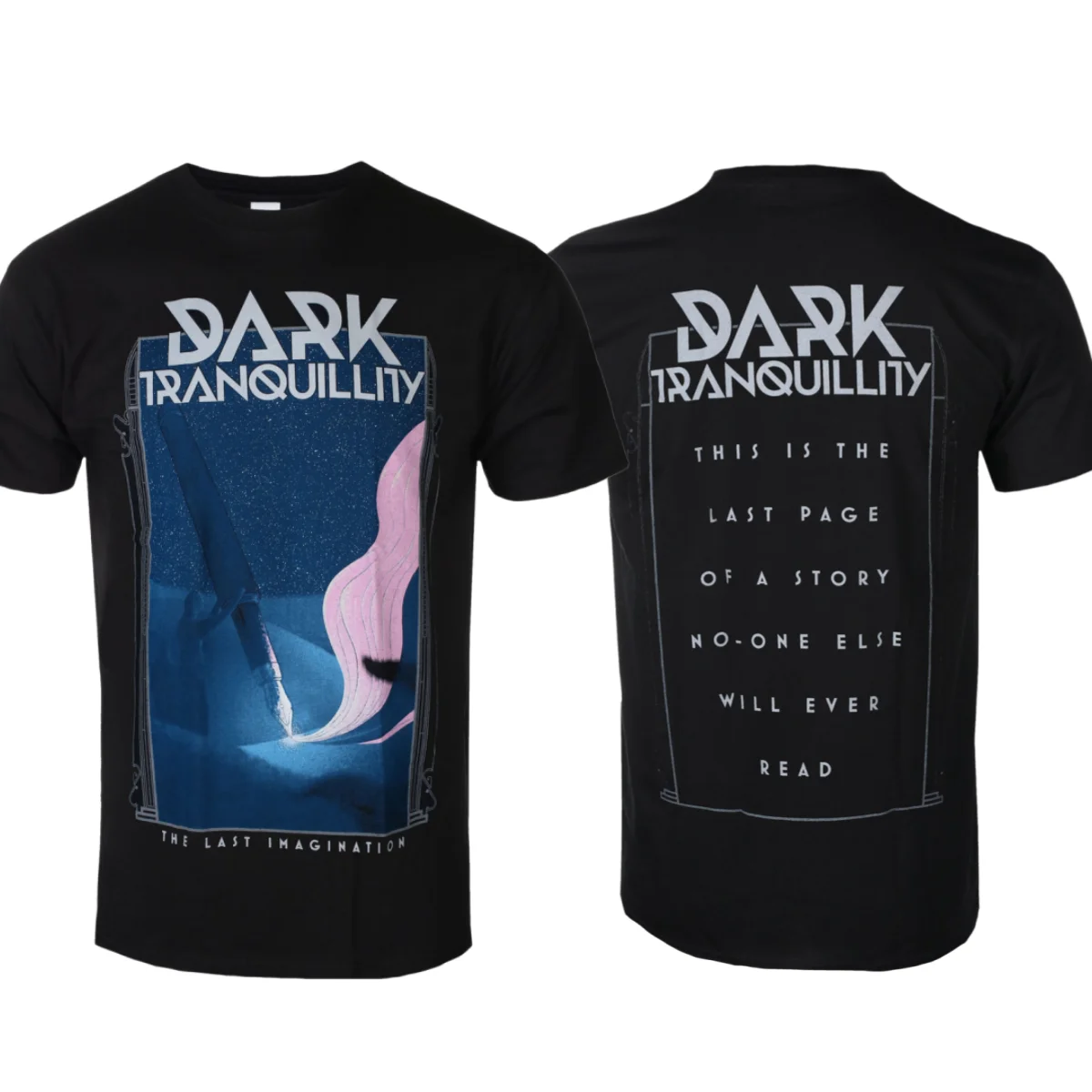 Dark Tranquillity The Last Imagination Printed T-shirt，Unisex，Featuring A Retro Dark Metal Band Design, Perfect for Fans To Wear