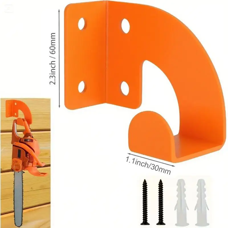 1pcs Chainsaw Wall Mount Heavy Duty Chainsaw Hanger Wall Mount Organizer Metal Rack Tool Storage For Workshop Garage Garden