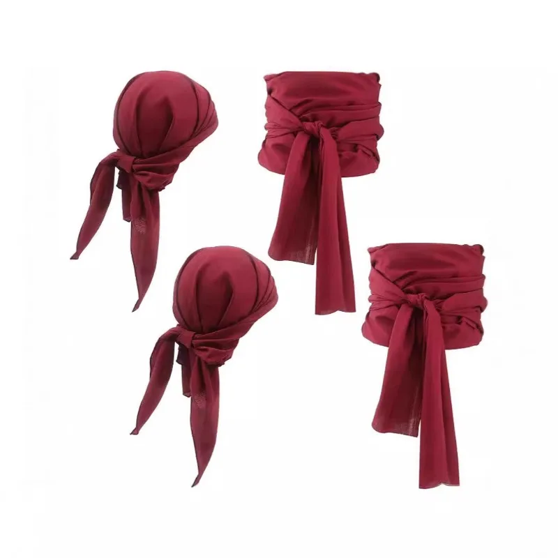 Halloween Pirate Costume Medieval Renaissance Line Pirate Headscarf and Belt Clothing Accessories