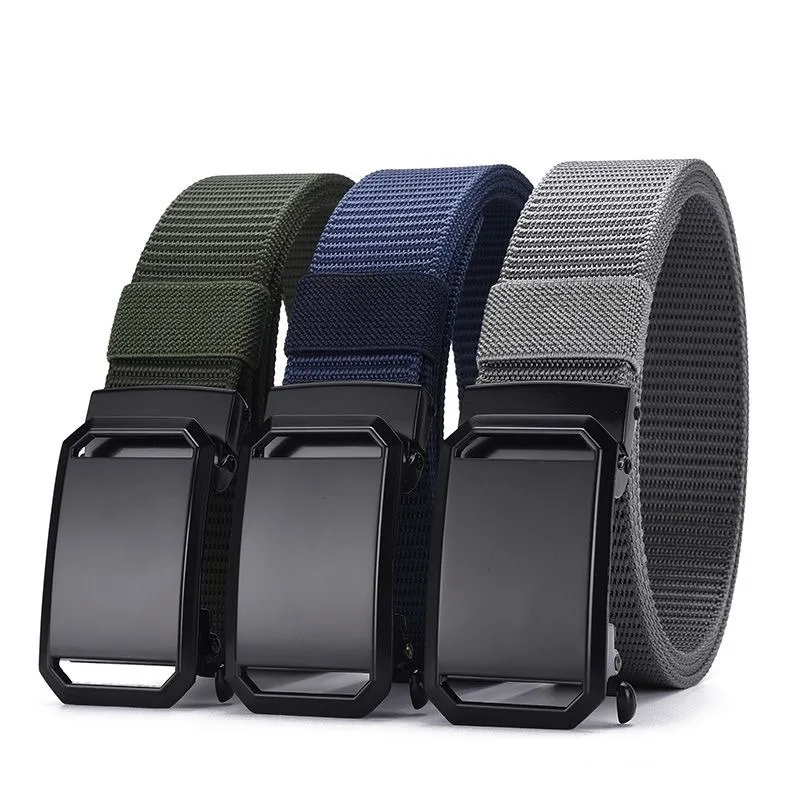 New Nylon Belts For Men Automatic Buckle Quick Release Toothless Outdoor Hunting Military Tactical High Quality Belt 남성 가죽 벨트