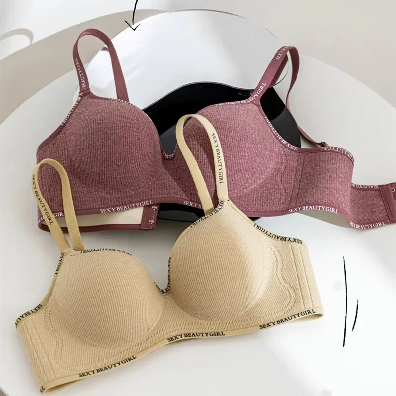 حمالة صدر لاسلكية بحروف إنجليزية عميقة على شكل حرف V مقاومة للصدمات، ملابس داخلية رافعة للأعلى، ملابس داخلية بدون أثر للنساء والرياضة