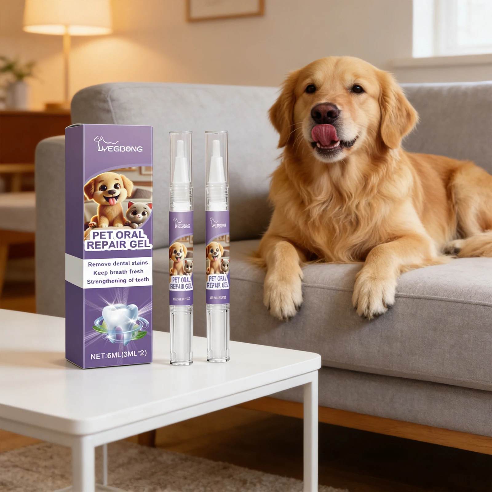 Pet Oral Repair Gel Effectively Removing Dental Plaque Eliminating Bad Breath Relieve Tooth Sensitivity Pet Oral Restoration Gel