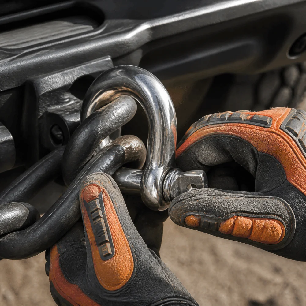 6pcs Sturdy Bow Shape Design Screw Pin Shackle Durable Heavy Duty Bow Shackle Chain Connector Lifting Application