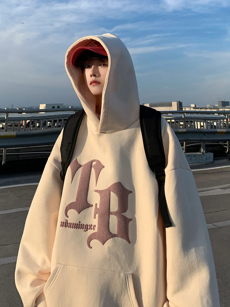 Korean Fashion Streetwear Hoodie for Mens Women Hip Hop Vintage Graphic Print Hoodies Pullover Hooded Sweatshirt Y2K Clothing