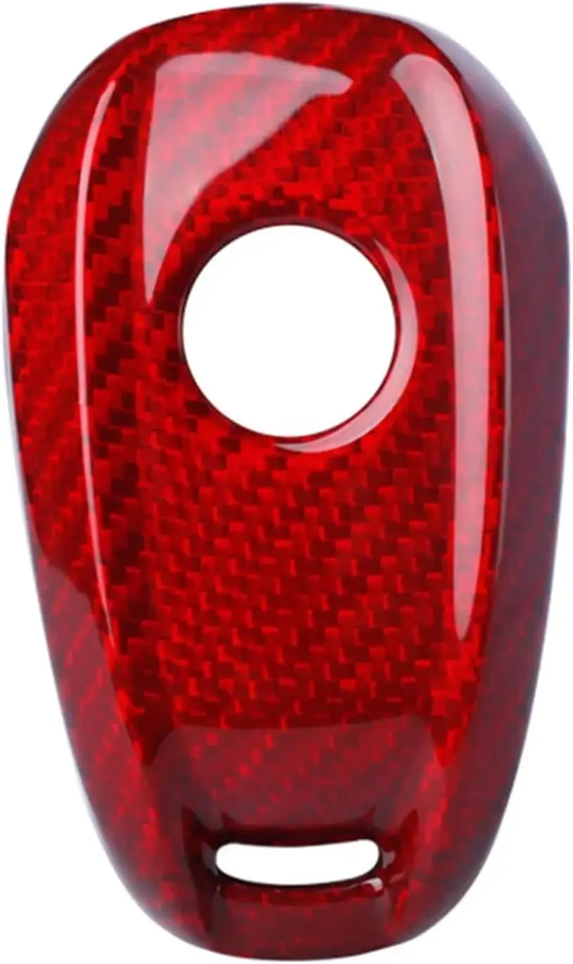 

Real Carbon Fiber Car Remote Key Shell Cover Case Compatible For Alfa Romeo Giulia Stelvio Red