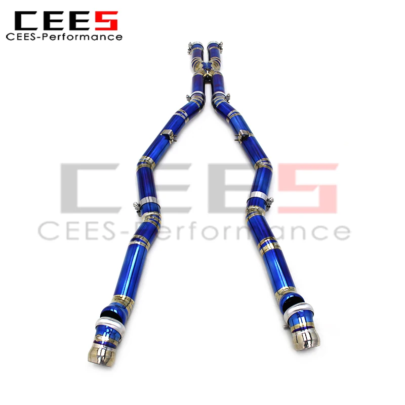 

cees Titanium Mid Pipe for Ferrari 812 V12 6.5L 2017-2020 Equal Length Middle Pipe X Tube Exhaust System Auto Part