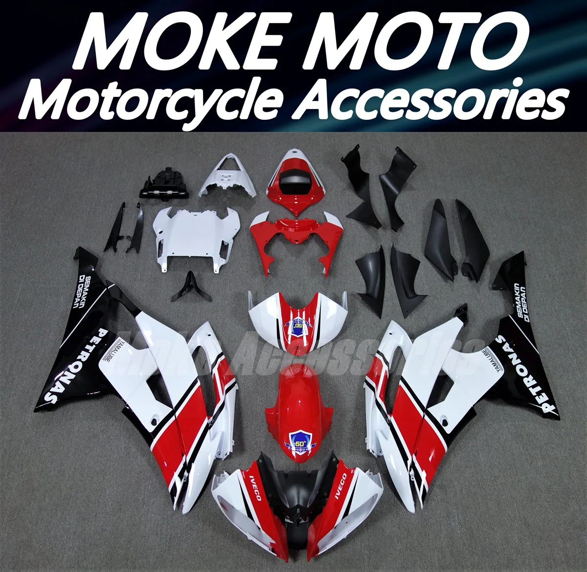 

Moke moto Motorcycle Fairings Kit Fit For Yzf R6 2008 2009 2010 2011 2012 2013 2014 2015 2016 Bodywork Set Abs Injection White