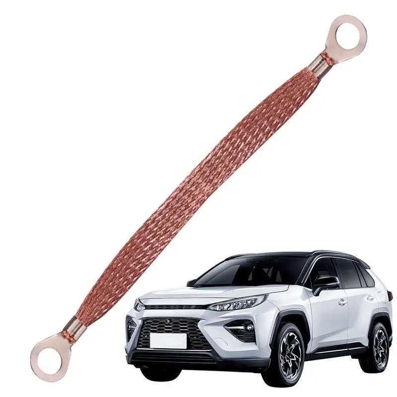 Vehicle Grounding Straps Automotive Braided Ground Wire Ring Terminals Universal Reinforced Ground Engine Cable Strap For Most