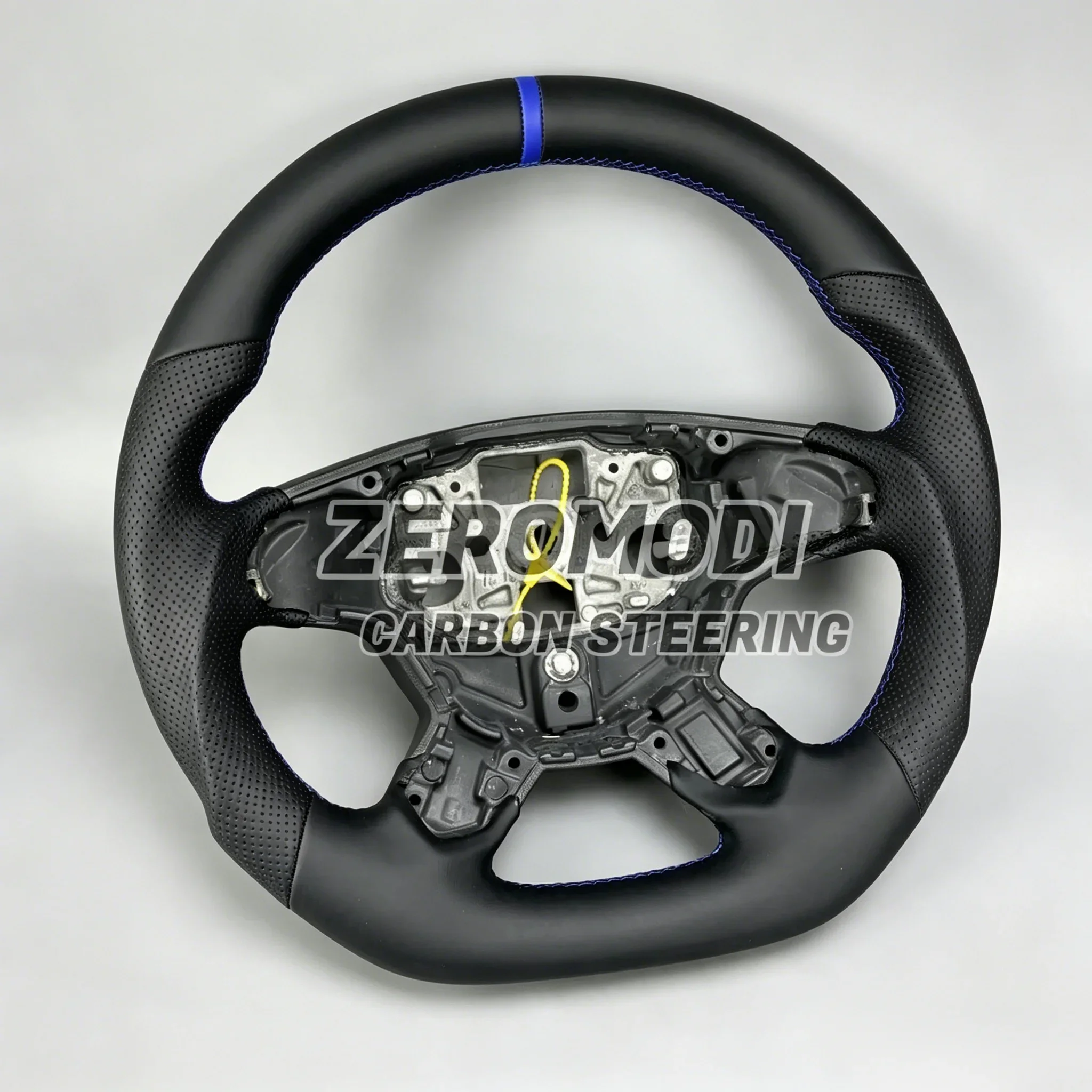 Flat Bottom Leather Steering Wheel Commercial Car Parts For Ford Transit Tourneo Custom Connect