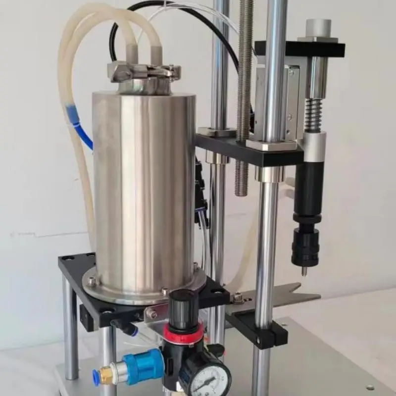 Perfume Vacuum Filling Machine Desktop Semi-auto Vaccum Sucking Water Bottle Liquid Filler For Cosmetic Production Machinery