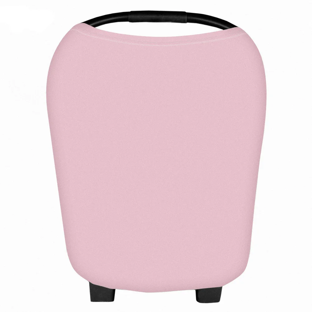 

Baby Car Seat Canopy Nursing Breastfeeding Cover Scarf Light Pink Flexible Cover Sun Heat Wind Protection for Girls Boys