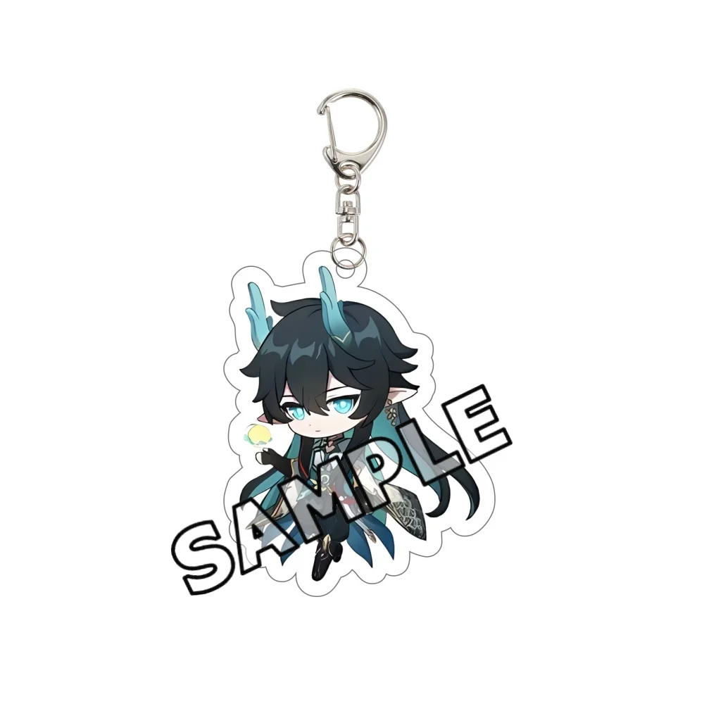 Honkai: Star Rail Anime Figure Acrylic Keychain Dan Heng Feixiao Firefly Model Plate Keyring Game Fans Gift 6cm