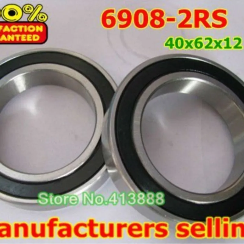 

NBZH bearing(1pcs) SUS440C Environmental Corrosion Resistant Stainless Steel Bearings (Rubber Seal cover) S6908-2RS 40*62*12 Mm