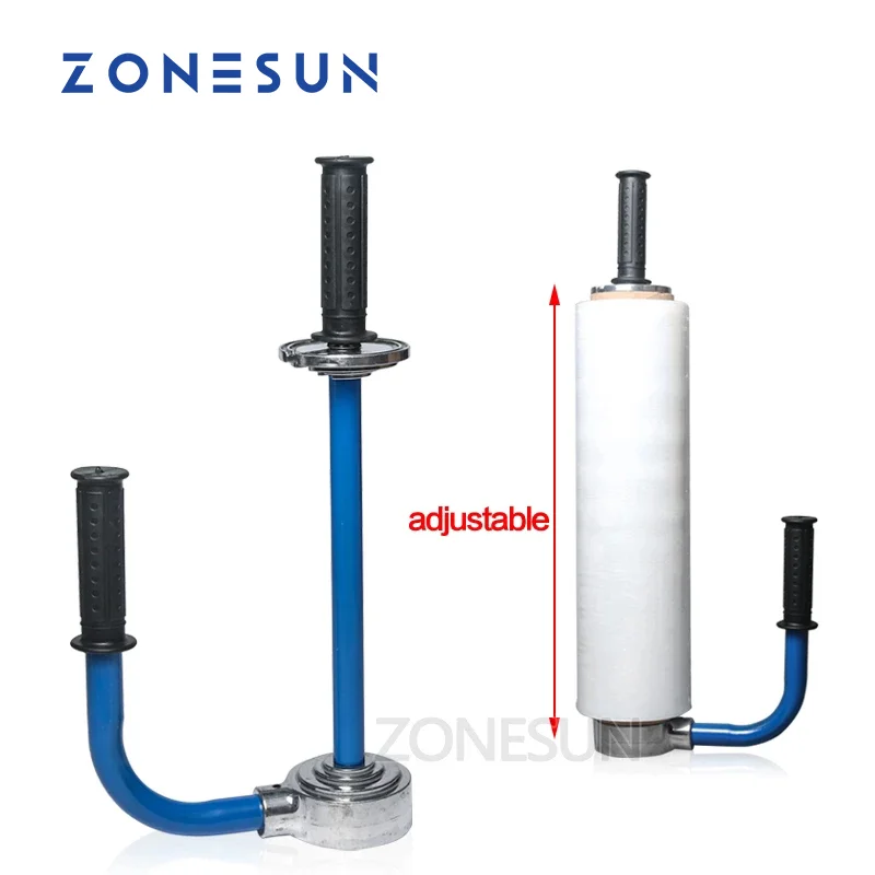

ZONESUN E610 Ручной инструмент для упаковки поддонов Ручной диспенсер для упаковочной пленки Упаковочная машина для пленки