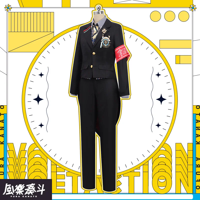 Vivi-Cos [Customized] Anime Vtuber NIJISANJI VOLTACTION Fura Kanato Cool Suit Cosplay Halloween Unisex Costume Role Play New