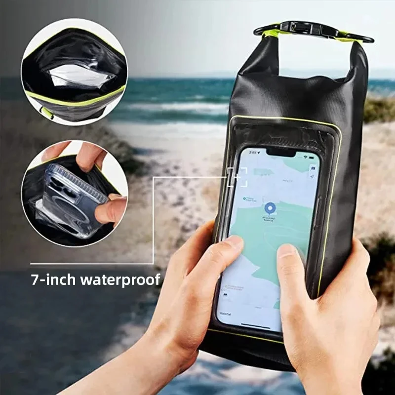 2L Dry Bag Touch Screen Waterproof Bags for Trekking Drifting Rafting Surfing Kayak Outdoor Sports Bags Camping Equipment