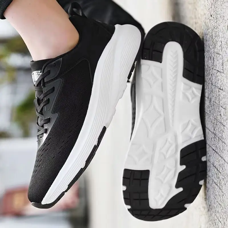 

Mens Running Shoes Knitted Breathable Mesh Sneakers Womens Outdoor Lightweight Non-slip Casual Jogging Shoes