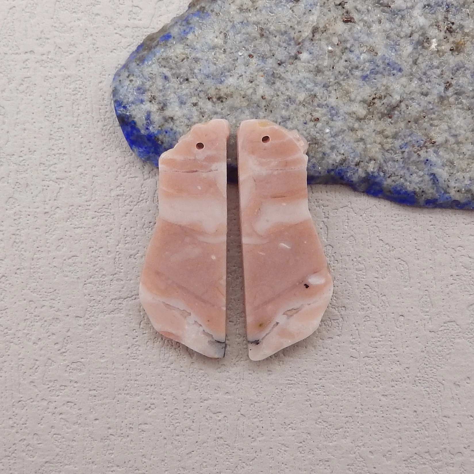 

Natural Stone Pink Opal Nugget Earring Beads,Fashion Jewelry DIY Gemstone Earrings Accessories For Women 35x13x3mm 5g