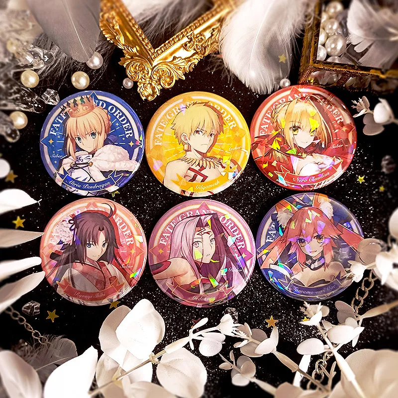 FATE FGO GRAND ORDER SABER 58MM BADGE ICONS broochs