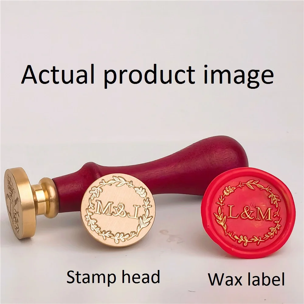 1 DIY Customize Double Name 2 Initials Personalized Letter Stamp/Sealing Wax Wedding Wax Seal Stamp Custom Invitations Envelop