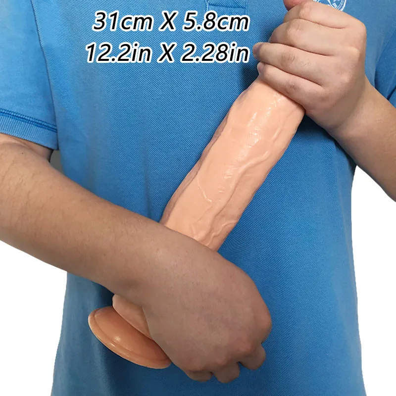 12.2inX2.28in Dildo Realistic Huge Erotic with Suction Cup Sex Toys for Woman Super Huge Dildo Sex Very Big Penis Adult Sex Toys