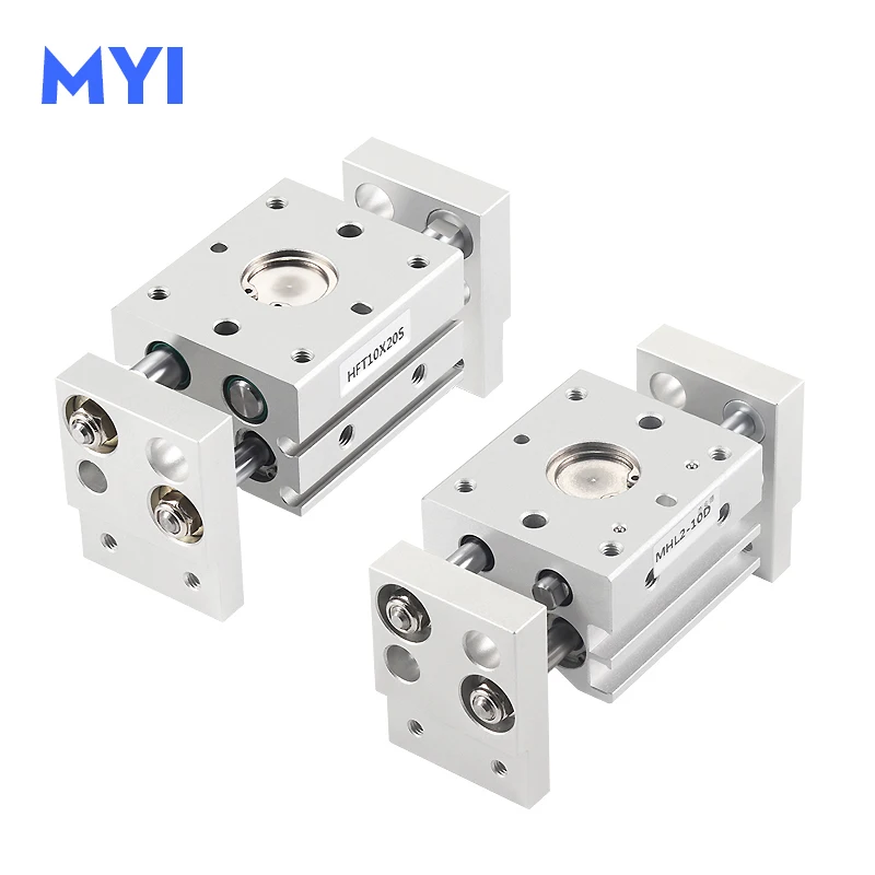 HFT Series Pneumatic Wide Air Clamping Finger Cylinder High Frequency Air Clamping Cylinder HFT-10 16 20 25 32-20/30/40/60/80