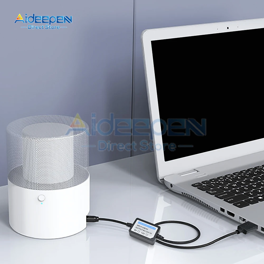 1 قطعة USB تهمة كابل تعزيز الطاقة تيار مستمر 5 فولت إلى 9 فولت 12 فولت 1A تصعيد محول محول كابل يو اس بي مع دفعة مكون 5.5 مللي متر × 2.1 مللي متر