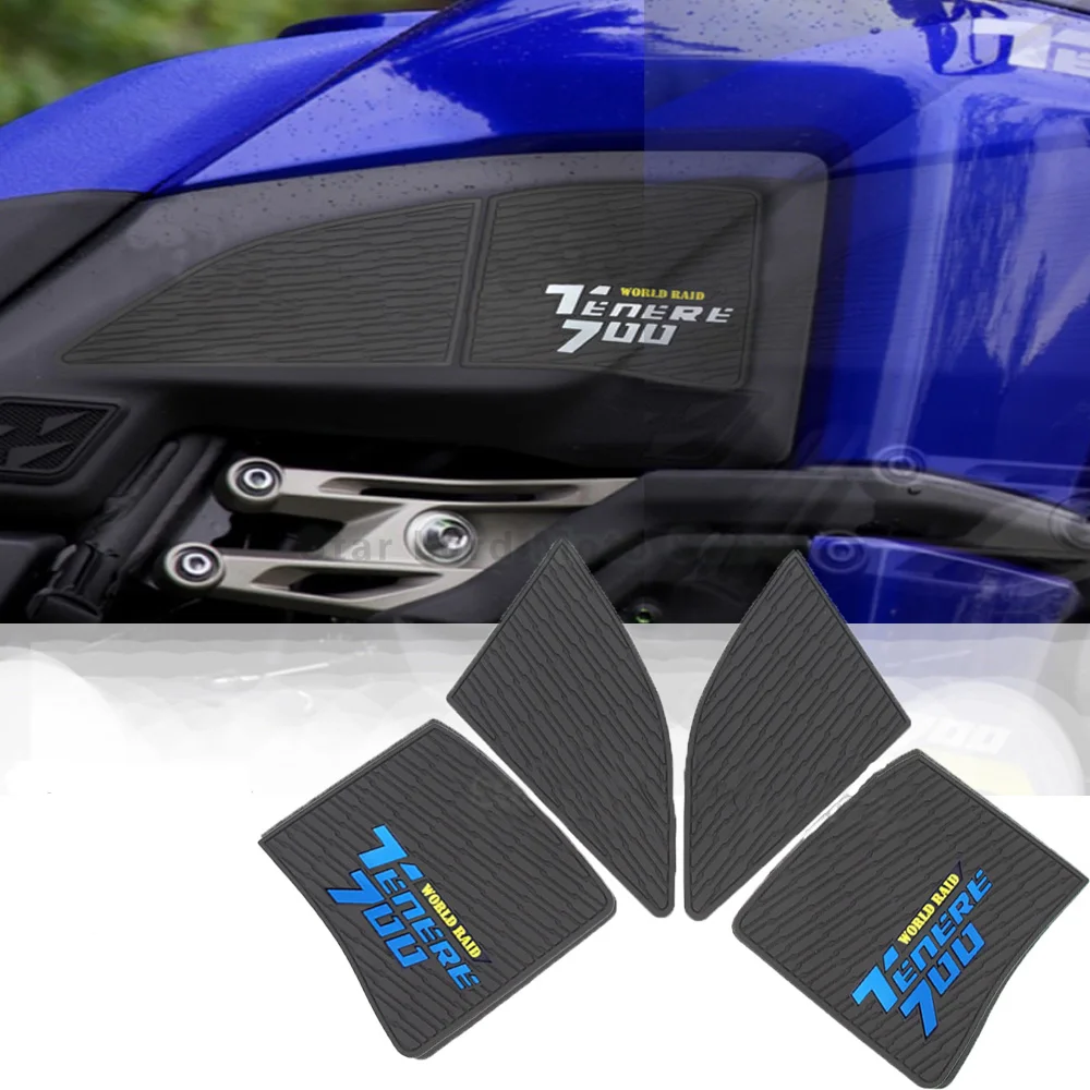 For YAMAHA TENERE700 2022 Motorcycle Tank Mat Anti-Slip Tank Mat Protective Sticker Side Sticker Tow Tank Mat