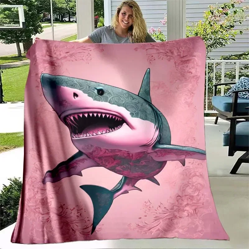 3D Shark pattern blanket living room bedroom home decoration children's room baby blanket blankets for beds luxury birthday gift
