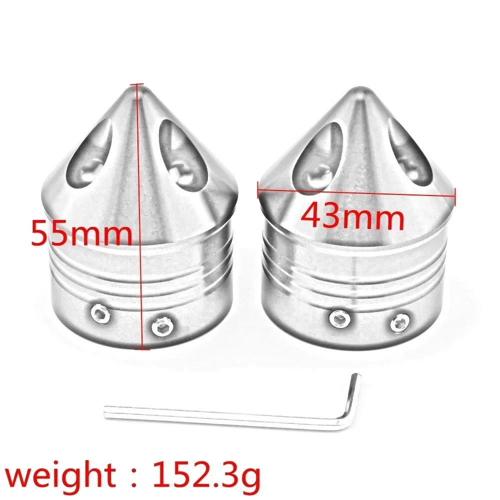 2X Motorcycle Front Axle Nut Covers Caps For Harley Sportster Iron 883 1200 Touring Street Glides Road Kings Glides VRSC Softail