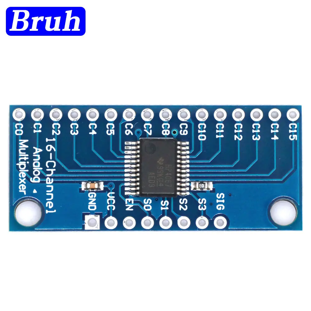 CD74HC4067 16-kanałowy analogowy multiplekser cyfrowy moduł tablicy zaciskowej dla Arduino 2V-6V mikrokontroler 16 urządzeń RX linii