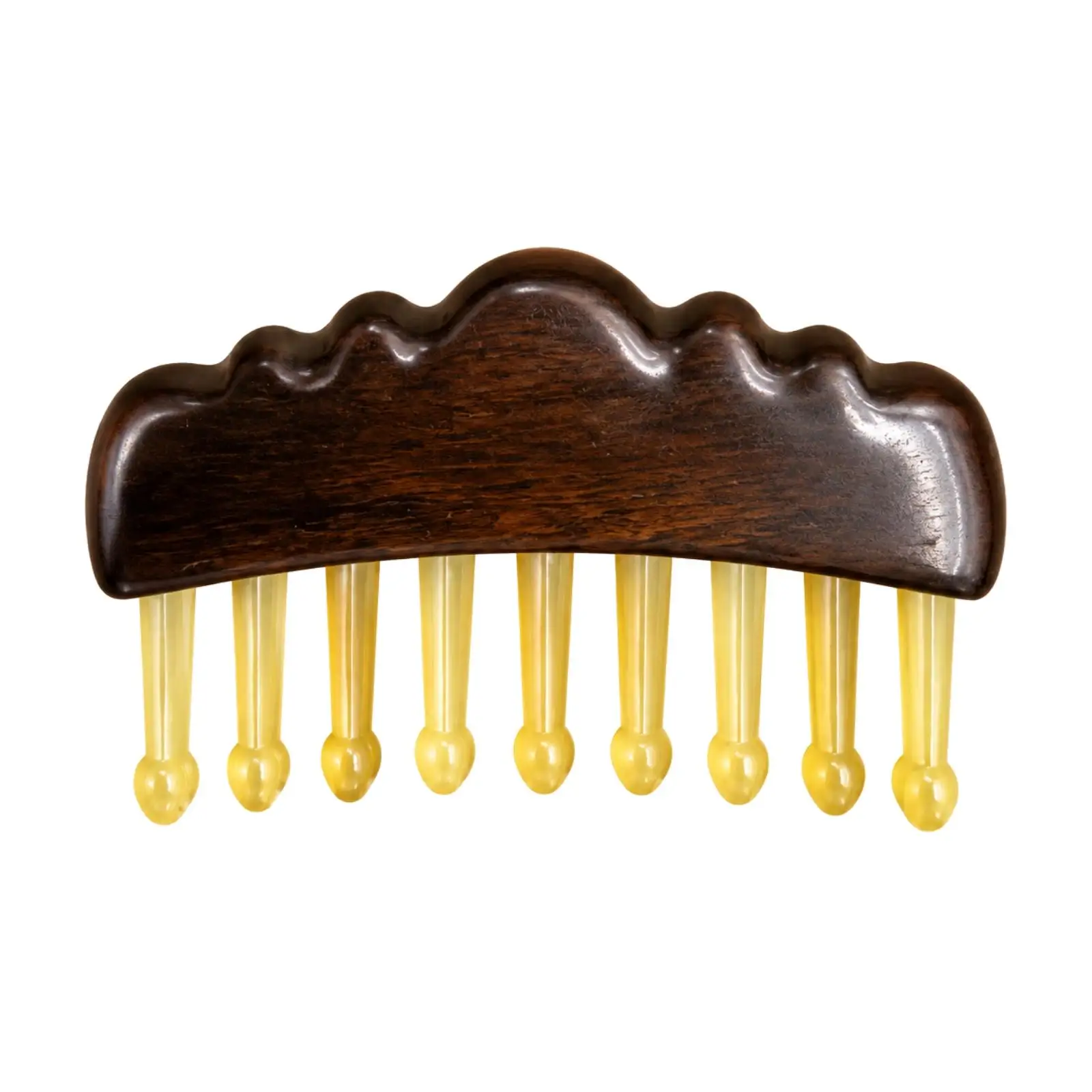 Wooden Massage Comb with Goatinstrument Tines Gentle for Home Use