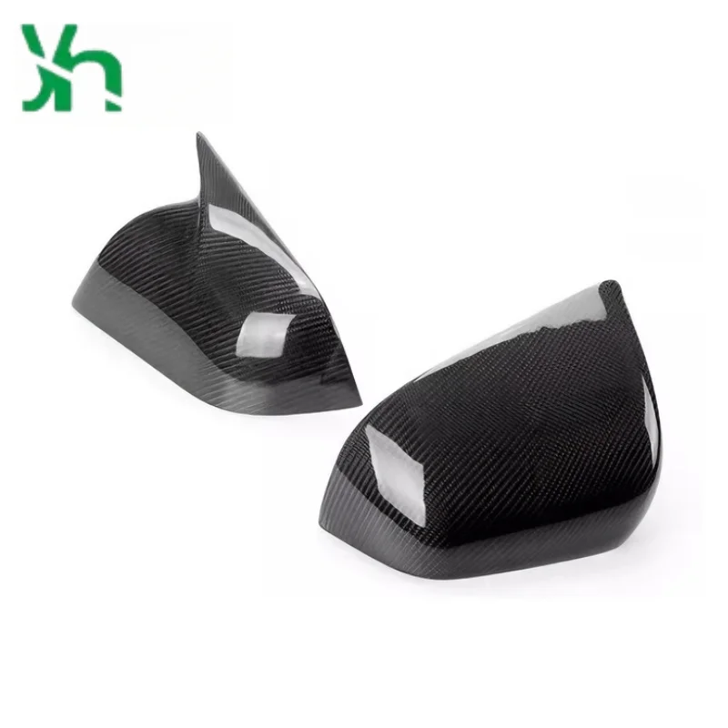 Adecuado para la cubierta del espejo retrovisor del coche Tesla, tapa del espejo retrovisor, piezas de automóvil con patrón de fibra de carbono