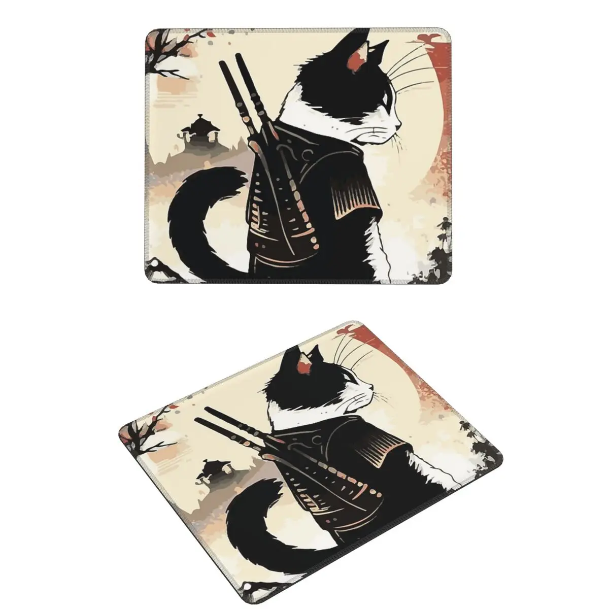 القطط أنيمي الساموراي السيف ماوس الوسادة الكمبيوتر لوحة المفاتيح ماوس حصيرة ألعاب مكتب للحاسوب شخصي حصيرة طاولة مكتبية الحصير #1