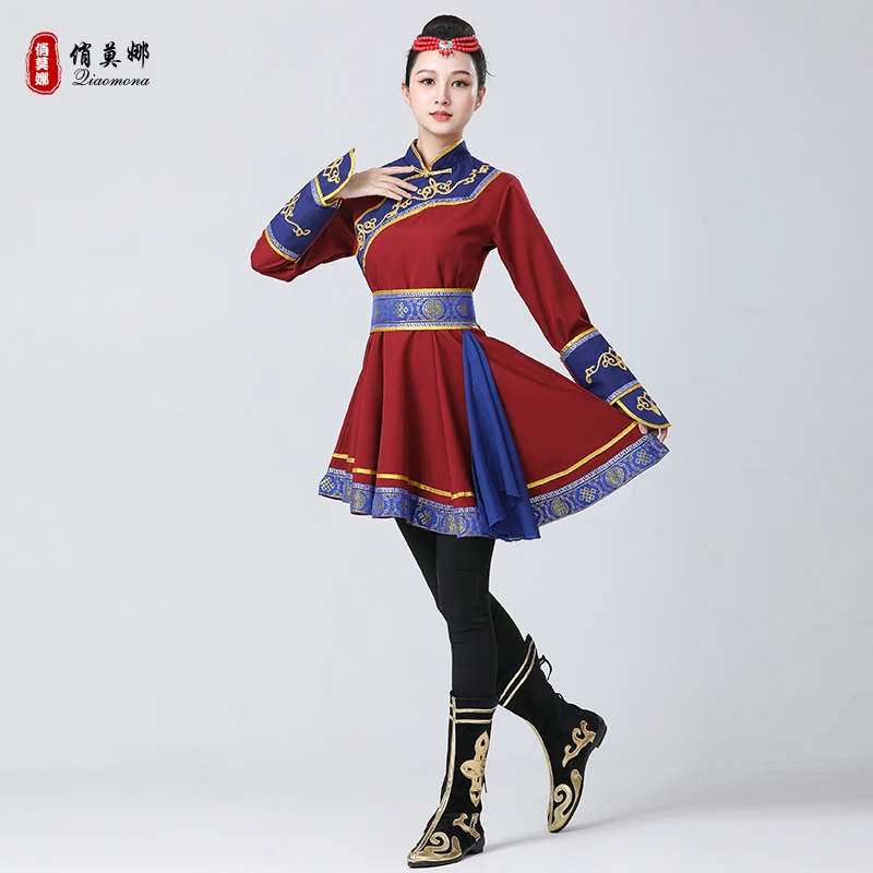 

Mongolian Costume Female Dance Minority Robe Student Art Exam Practice