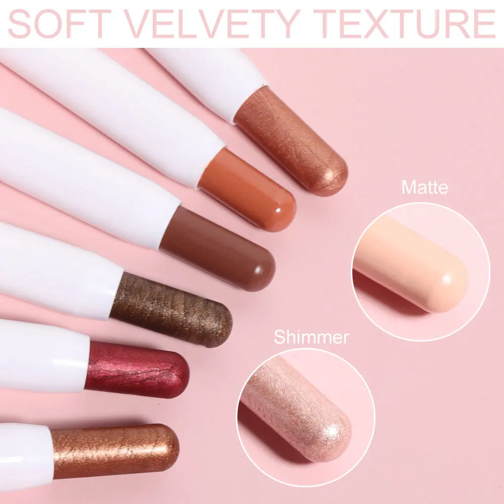 Bâton de fard à paupières nacré coloré, 12 couleurs, surligneur pivotant, bâton éclaircissant pour paupières, fard à paupières étanche