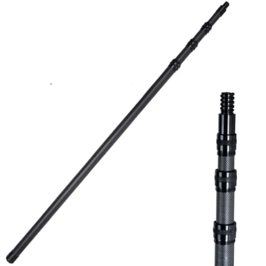 

Carbon Fiber Extension Pole 12ft Lightweight Telescoping Paint Roller Pole with Twist-Lock Thread 40% Lighter Than Aluminum Pol