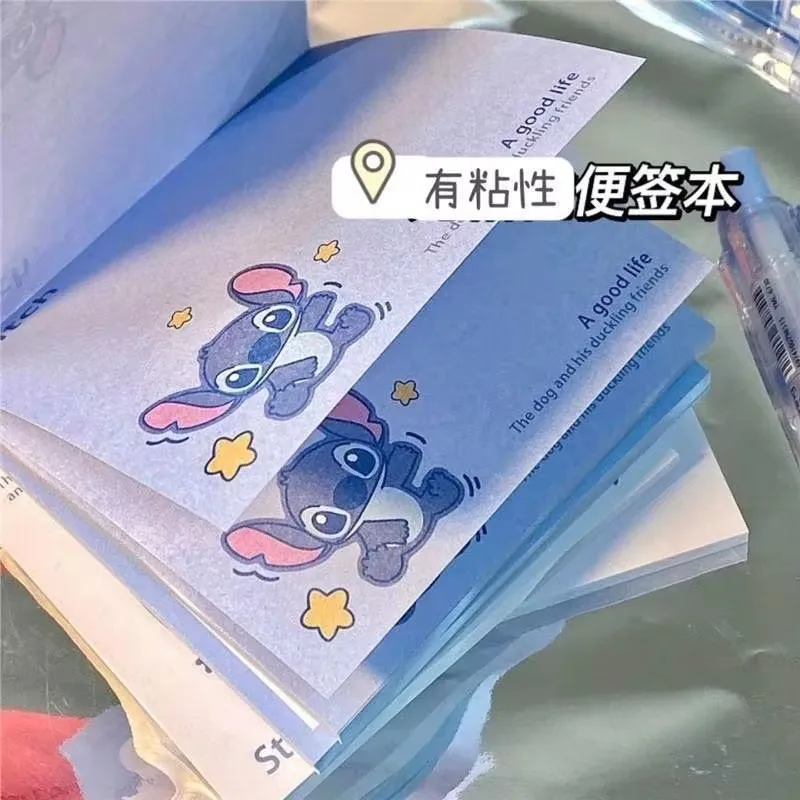 Anime Disney Stitch Note Paper Cartoon Cute Stitch Message Paper Notepad Student Stationery Kids Toys Boy Girls Note Paper Gift