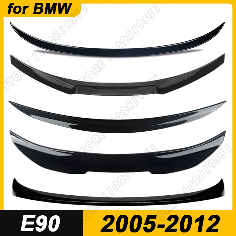 สปอยเลอร์หลังคาท้ายรถยนต์ BMW ซีรีส์ 3 E90 ปี 2005-2012 รุ่น 318 320 325 330 335 สีดำเงา / คาร์บอนไฟเบอร์ สไตล์ M3 M4 MP PSM CSL